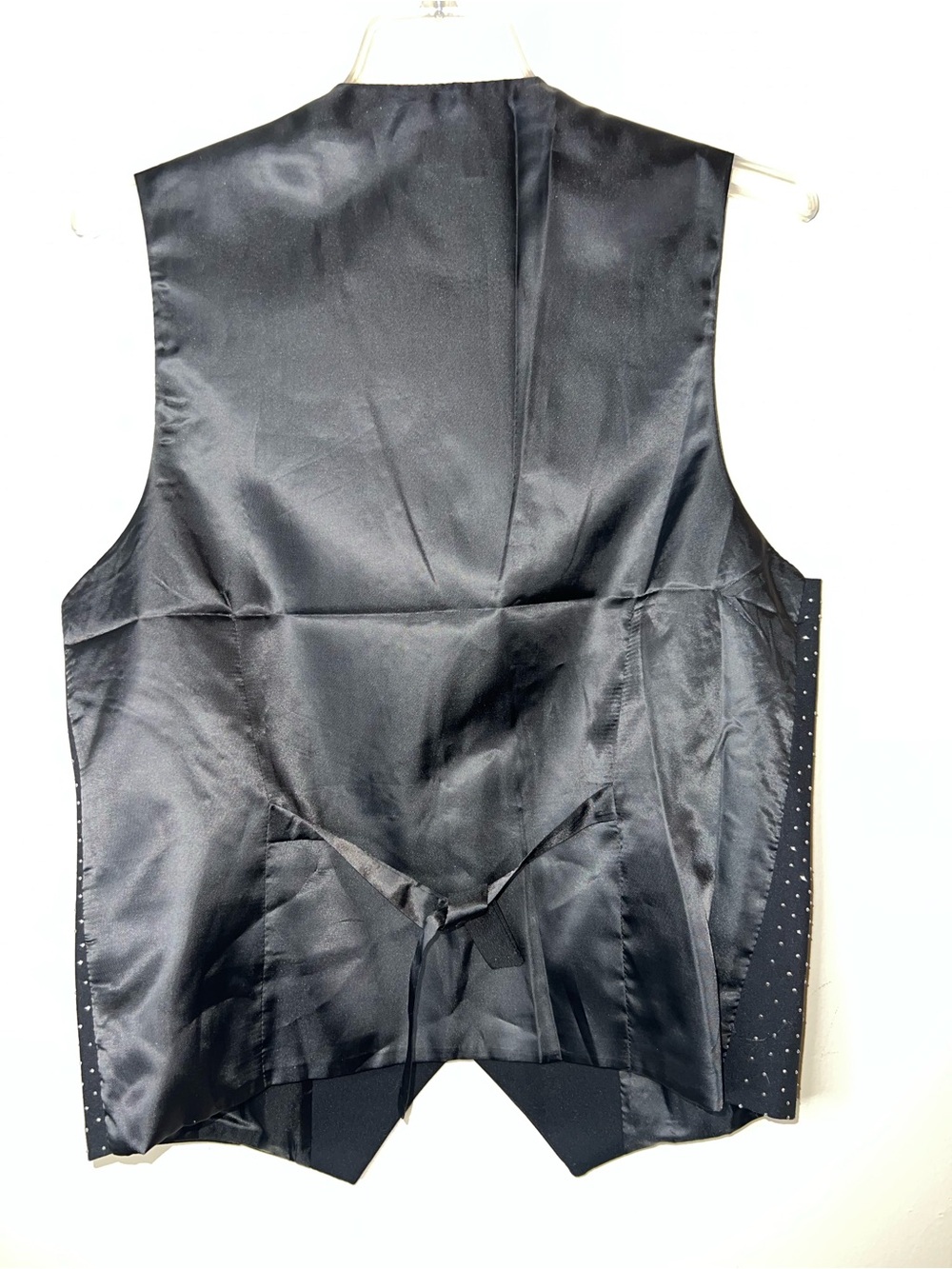 Barocco Luxe Luster Black/Silver Rhinestone Patterned Vest Size Small - Picture 3 of 10